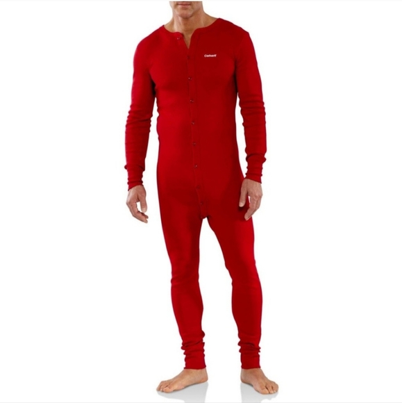 Carhartt Red Cotton Midweight Union Suit Size XL - Picture 2 of 11